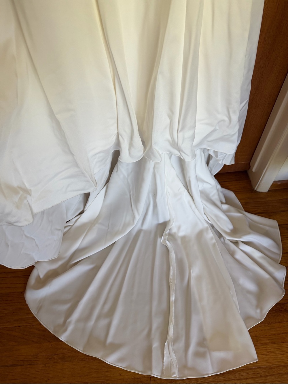 Miosa bride ivory puff sleeve wedding dress satin le blanc Casablanca - Picture 5 of 16